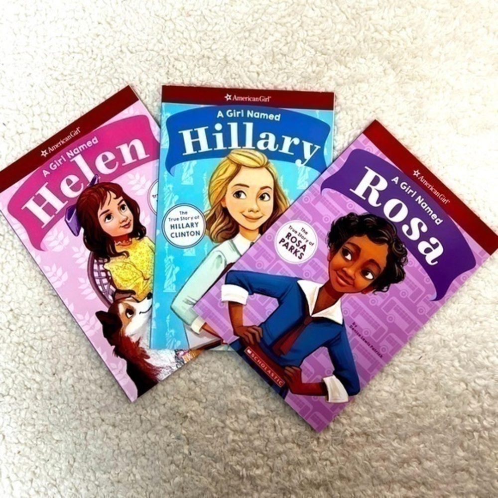 Scholastic "American Girl Helen, Rosa, Hillary" Paperback Book Bundle of 3 Books